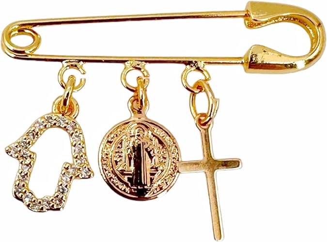 10pulsera medalla de san benito para bebes